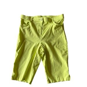 Coconut Row Palm Beach Bermuda Shorts Stretch Lime Green Women’s Size 10‎